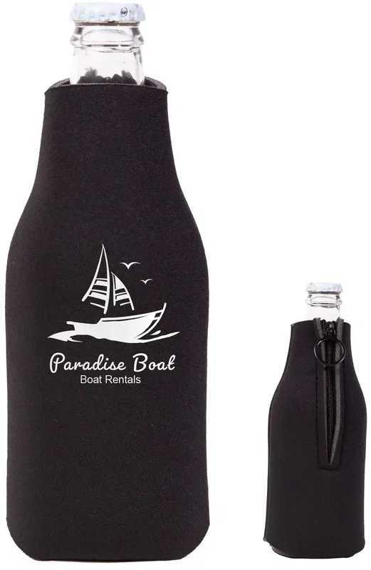 Custom Zipper Beer Bottle Cooler — view 12