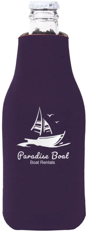 Custom Zipper Beer Bottle Cooler — view 4