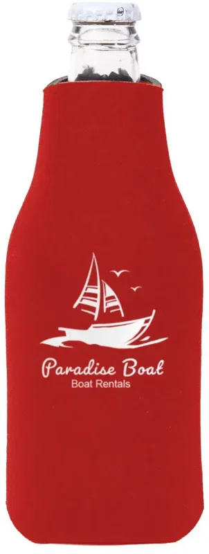 Custom Zipper Beer Bottle Cooler — view 6
