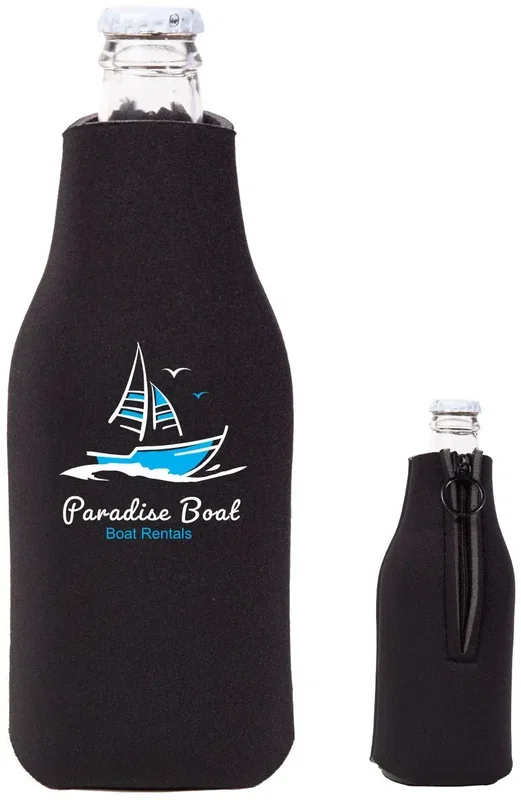 Custom Zipper Bottle Cooler — view 11