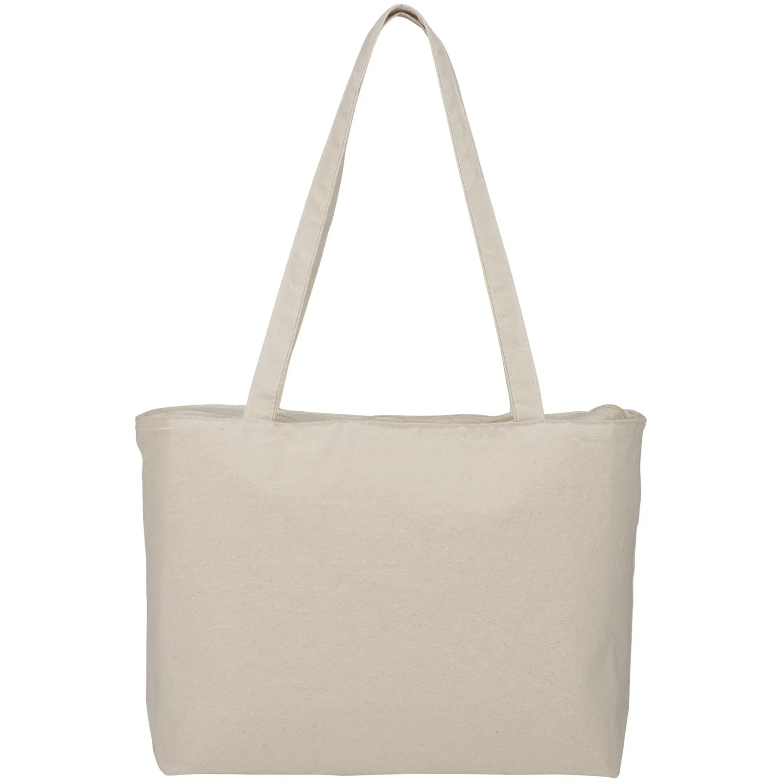 Custom Cotton Canvas Shopper Tote with Zipper - 12oz — view 8