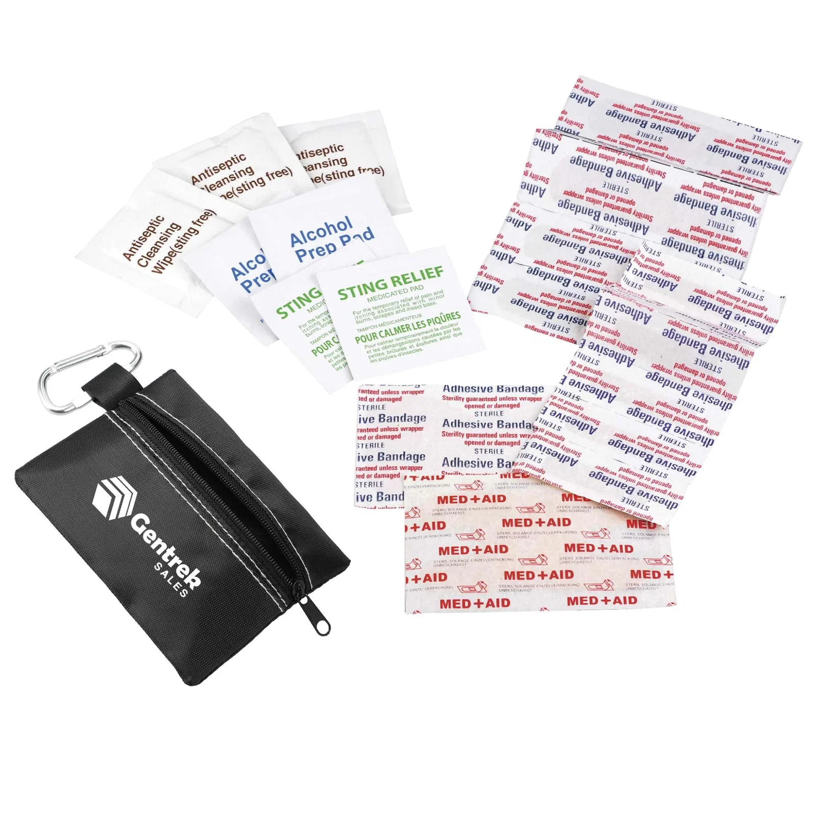 Custom First Aid Pouch with Carabiner (20 Piece) — view 22