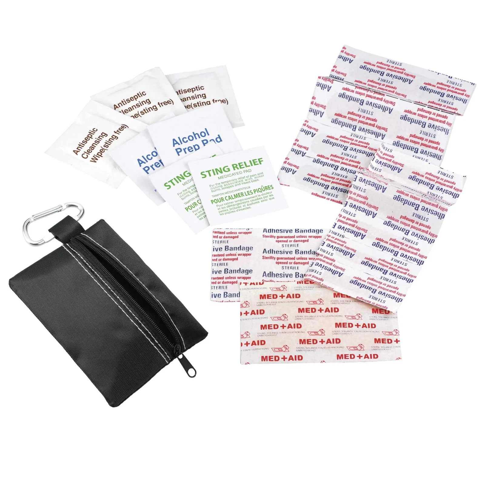 Custom First Aid Pouch with Carabiner (20 Piece) — view 24