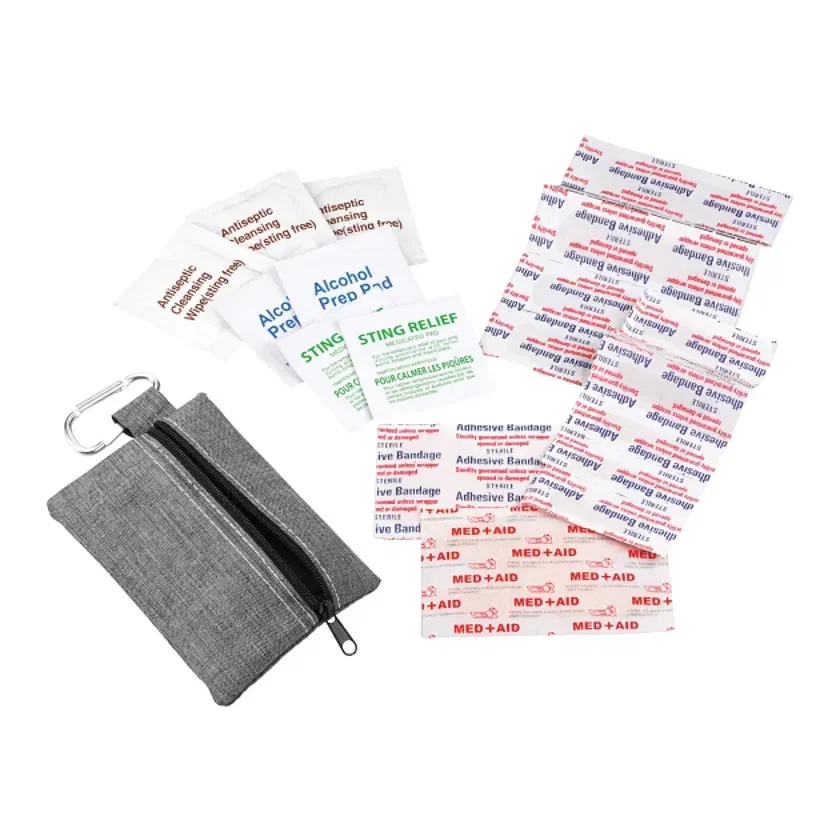 Custom First Aid Pouch with Carabiner (20 Piece) — view 2