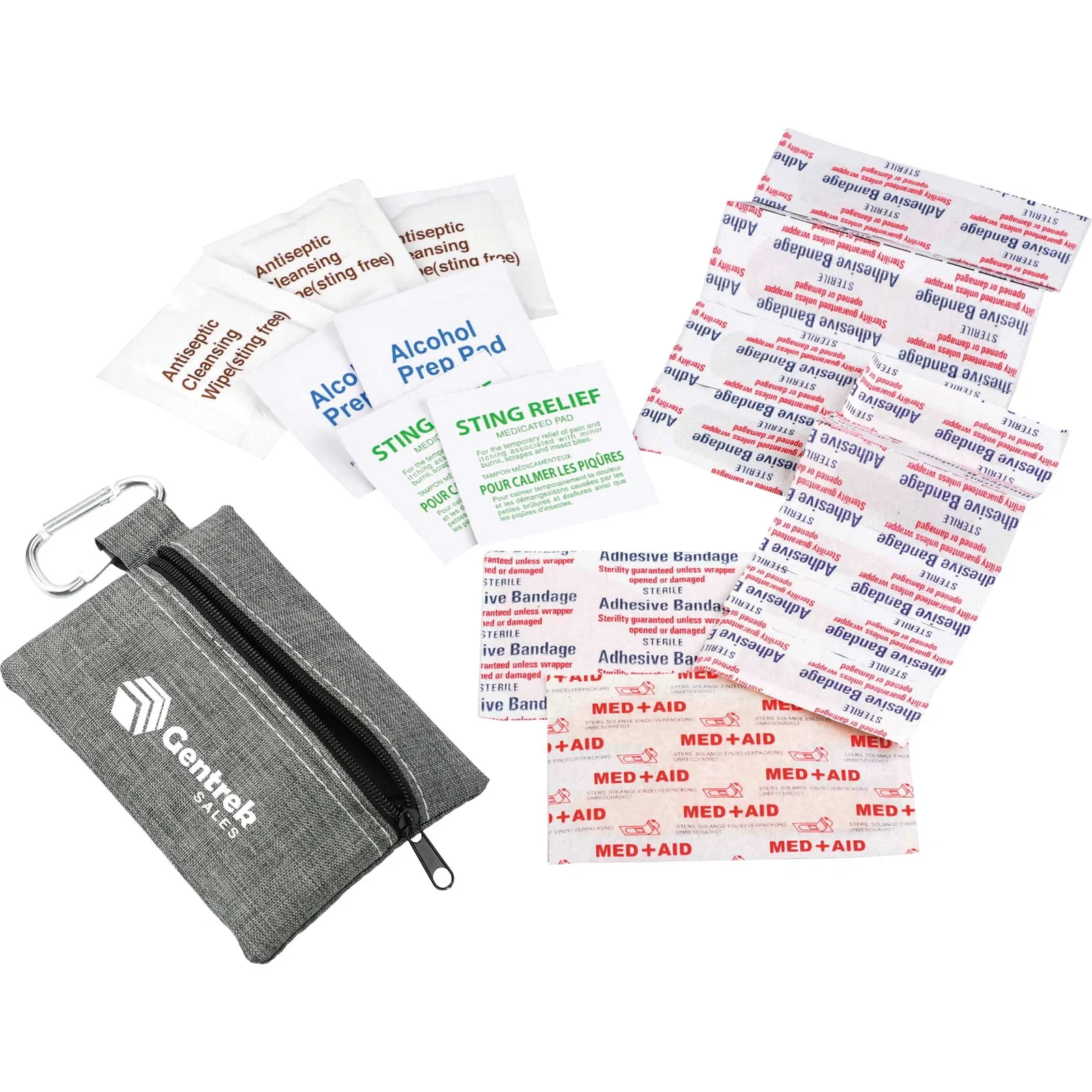 Custom First Aid Pouch with Carabiner (20 Piece) — view 30