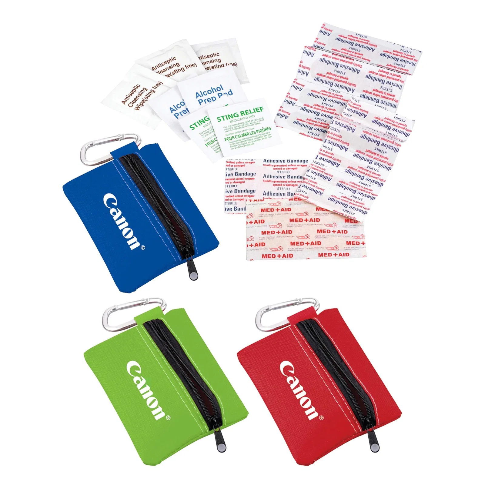 Custom First Aid Pouch with Carabiner (20 Piece) — view 44
