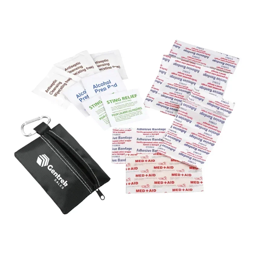 Custom First Aid Pouch with Carabiner (20 Piece) — view 3