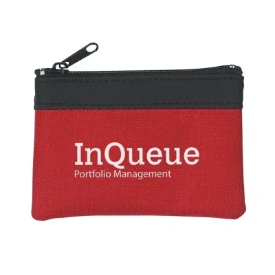 Opened pouch showing the interior in royal blue