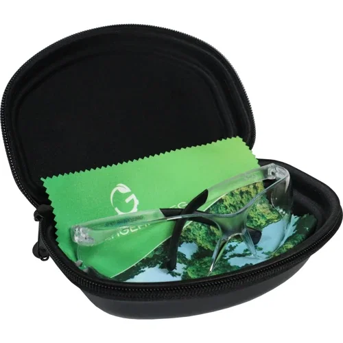 ZTEK safety glasses kit with case, ANSI Z87.1 eyewear and cleaning cloth in sport wrap